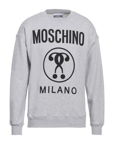 Shop Moschino Man Sweatshirt Light Grey Size 46 Cotton