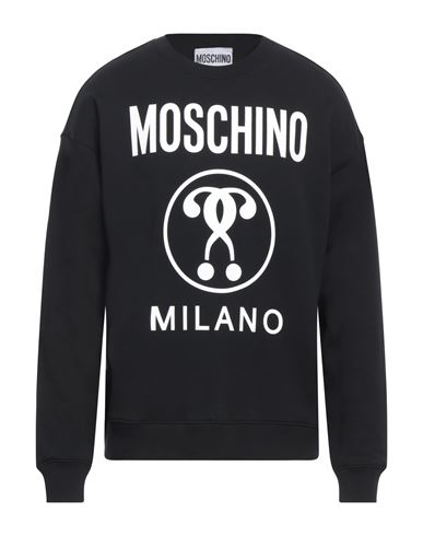 Moschino Man Sweatshirt Black Size 42 Cotton