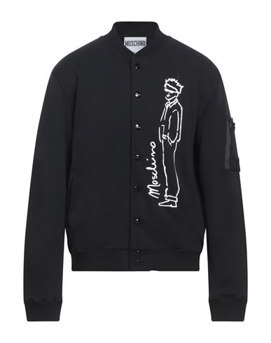 Shop Moschino Man Sweatshirt Black Size 44 Cotton