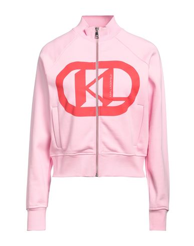 Karl Lagerfeld Woman Sweatshirt Pink Size S Organic Cotton, Recycled Pes