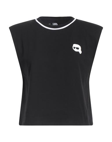 Shop Karl Lagerfeld Woman T-shirt Black Size S Organic Cotton