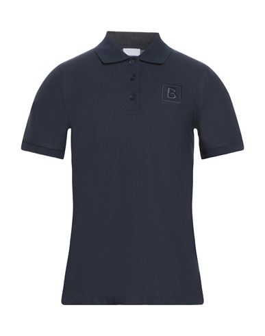 Shop Burberry Man Polo Shirt Navy Blue Size M Cotton, Elastane