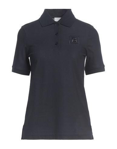 Shop Burberry Man Polo Shirt Navy Blue Size M Cotton, Elastane