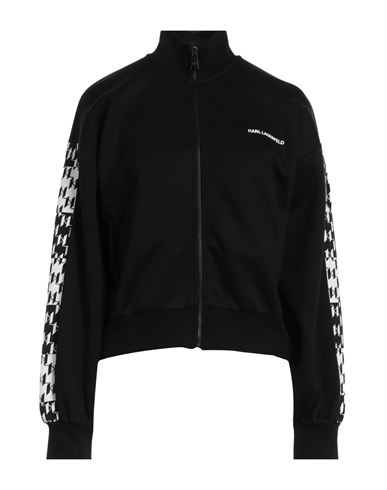 Karl Lagerfeld Woman Sweatshirt Black Size S Viscose, Polyurethane