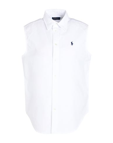 Shop Polo Ralph Lauren Woman Shirt White Size L Cotton