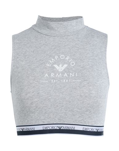 Shop Emporio Armani Woman Undershirt Grey Size 8 Cotton, Elastane