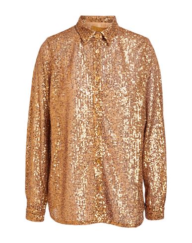 Shop Siyu Woman Shirt Gold Size 4 Polyester