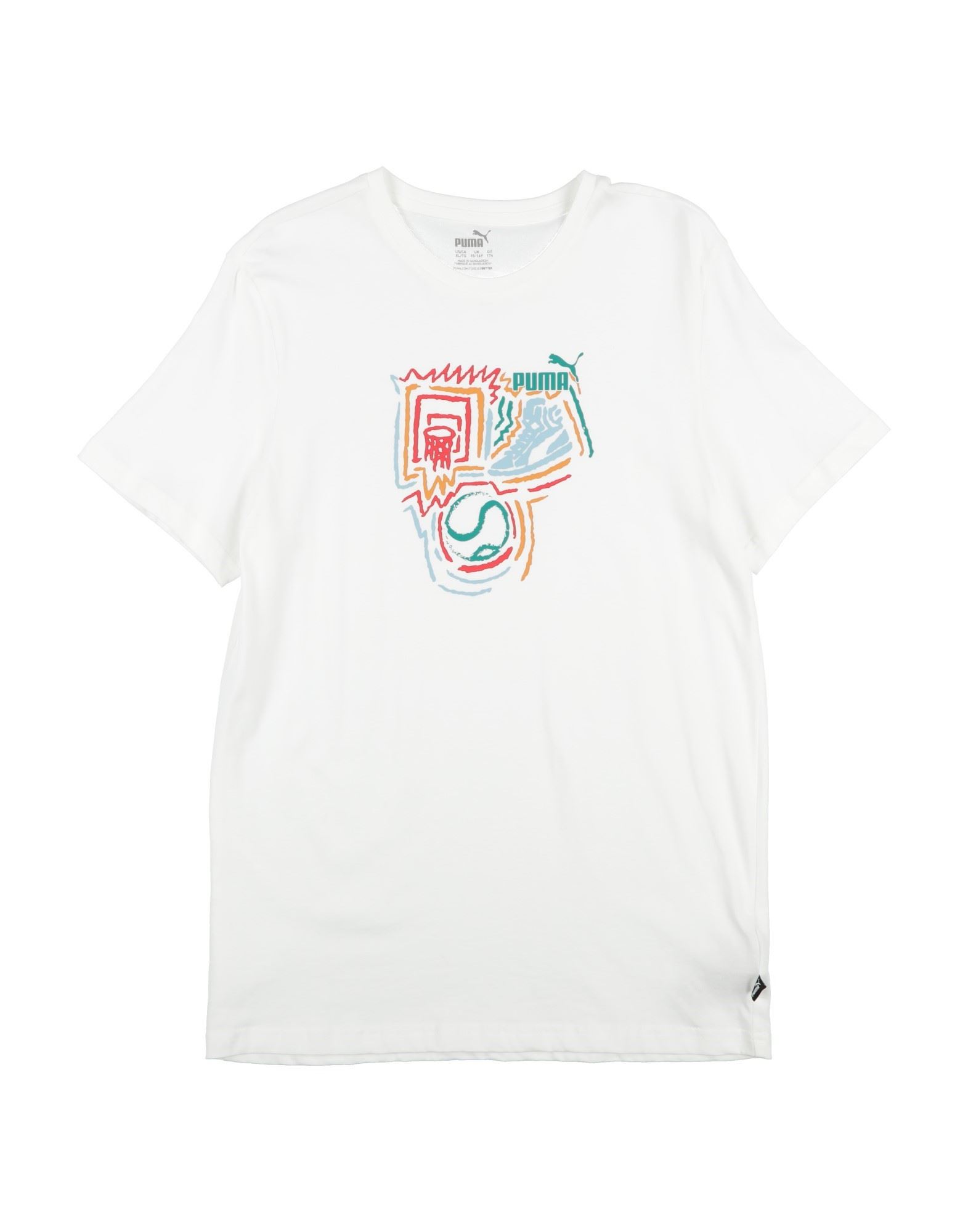 ԥ볫PUMA ܡ 9-16  T  ۥ磻 16 åȥ 100% / ݥꥨƥ GRAPHICS Year of Sports Tee B