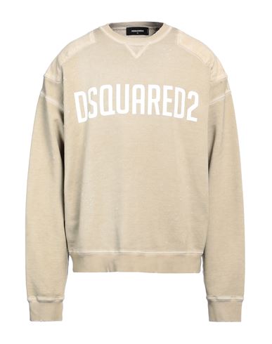 Dsquared2 Man Sweatshirt Beige Size L Cotton, Elastane In Beige