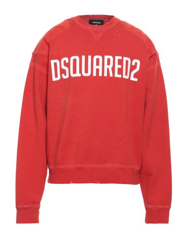 Dsquared2 Man Sweatshirt Red Size M Cotton, Elastane