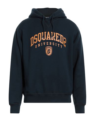 DSQUARED2 DSQUARED2 MAN SWEATSHIRT NAVY SIZE M COTTON, ELASTANE 