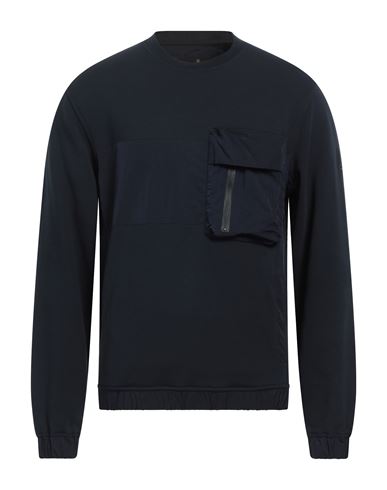 Shop Belstaff Man Sweatshirt Midnight Blue Size M Cotton, Elastane, Polyamide