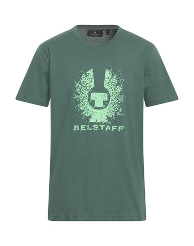 Shop Belstaff Man T-shirt Green Size L Cotton