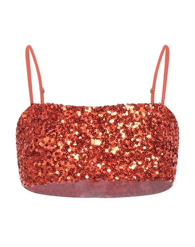 Vicolo Woman Top Rust Size M Polyester, Elastane In Red