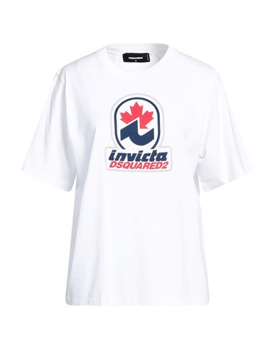 Invicta X Dsquared2 Woman T-shirt White Size L Cotton In White