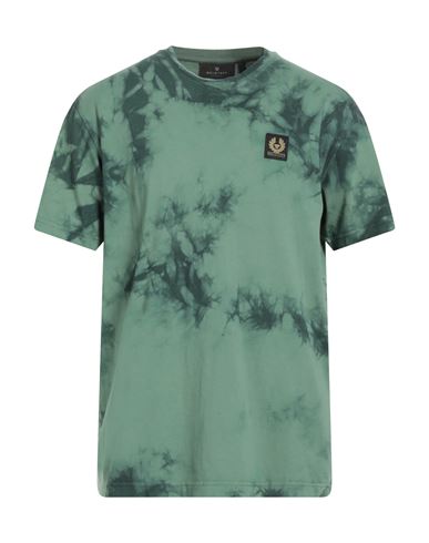 Shop Belstaff Man T-shirt Green Size L Cotton