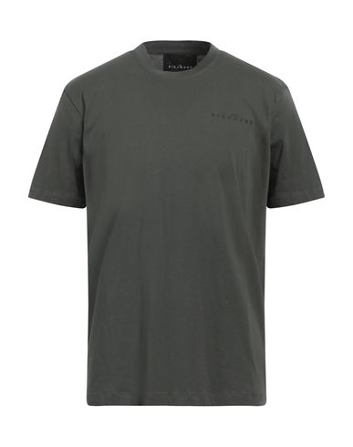Shop John Richmond Man T-shirt Dark Green Size Xxl Cotton