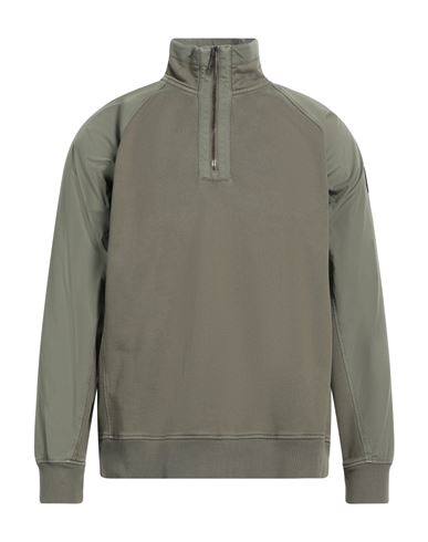 Shop Belstaff Man Sweatshirt Military Green Size Xxl Cotton, Elastane