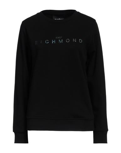 Shop John Richmond Woman Sweatshirt Black Size Xl Cotton, Polyester