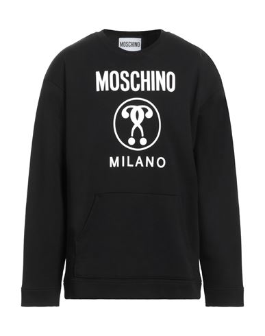 Moschino Man Sweatshirt Black Size 36 Cotton
