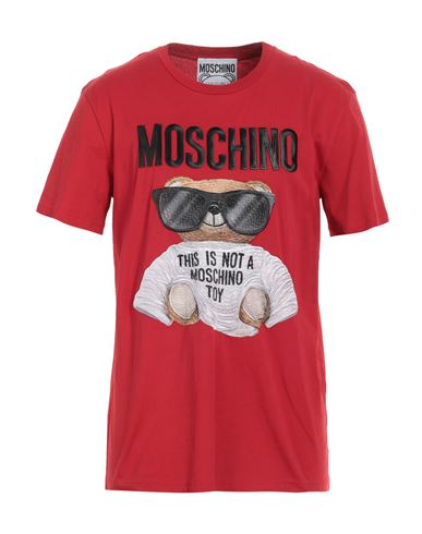 Shop Moschino Man T-shirt Red Size 42 Cotton