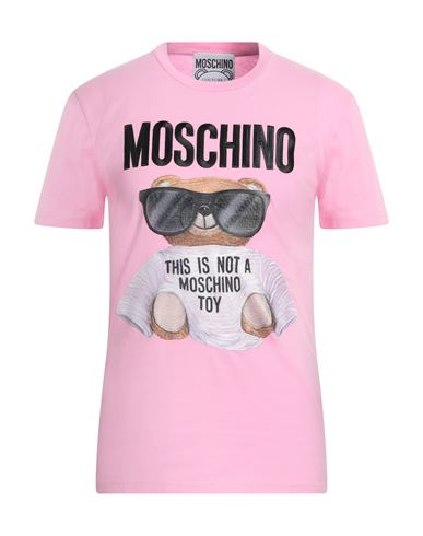 Shop Moschino Man T-shirt Pink Size 34 Cotton