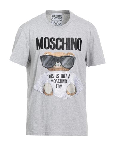 Shop Moschino Man T-shirt Light Grey Size 42 Cotton