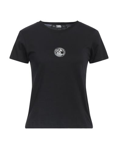 Shop Karl Lagerfeld Woman T-shirt Black Size L Cotton