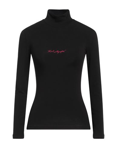 Shop Karl Lagerfeld Woman T-shirt Black Size Xs Cotton, Elastane