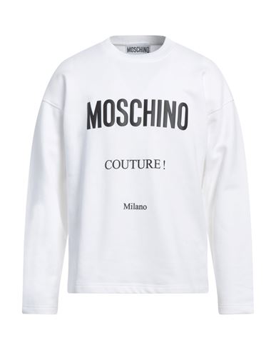Shop Moschino Man Sweatshirt White Size 46 Cotton