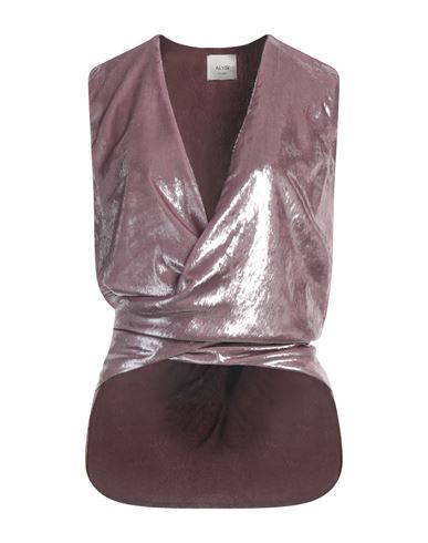 Alysi Woman Top Pastel Pink Size 6 Polyester In Burgundy