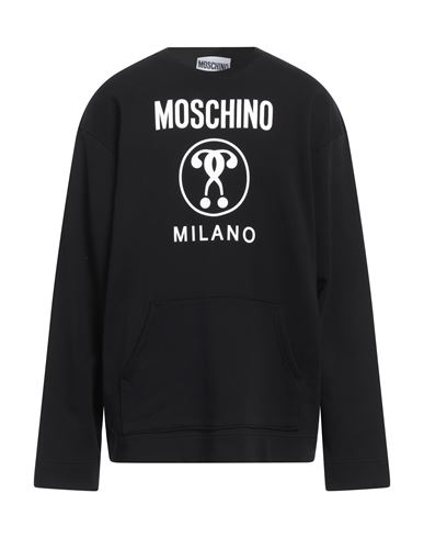 Shop Moschino Man Sweatshirt Black Size 40 Cotton