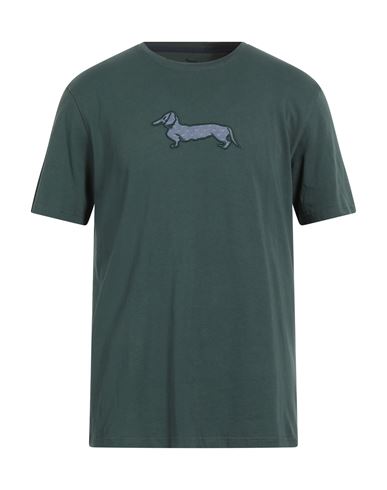 Shop Harmont & Blaine Man T-shirt Dark Green Size Xxl Cotton