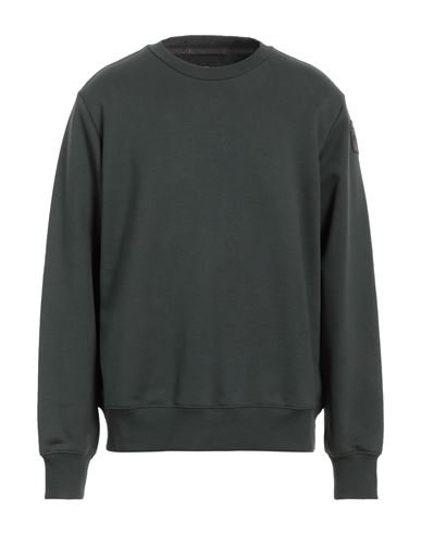 Shop Parajumpers Man Sweatshirt Dark Green Size Xxl Cotton, Polyester