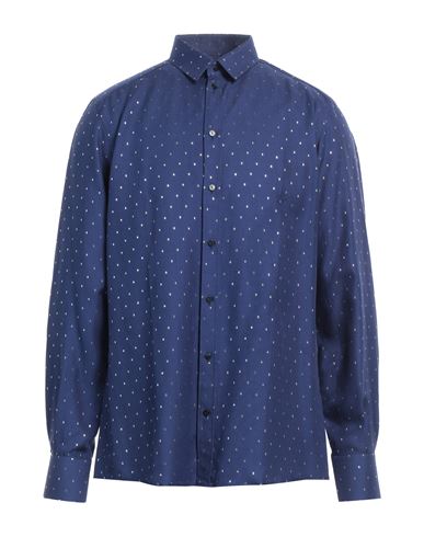 Dolce & Gabbana Man Shirt Blue Size 16 ½ Silk, Metal