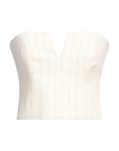 Shop Zimmermann Woman Top Cream Size 00 Wool, Cotton In White