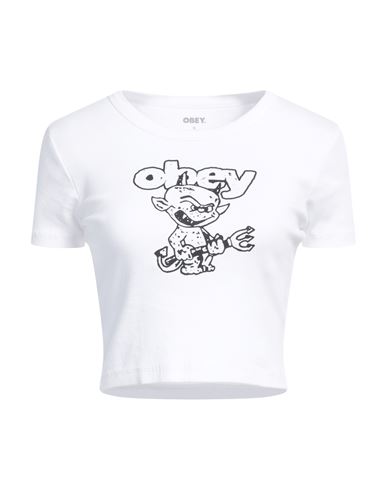 Shop Obey Woman T-shirt White Size S Cotton