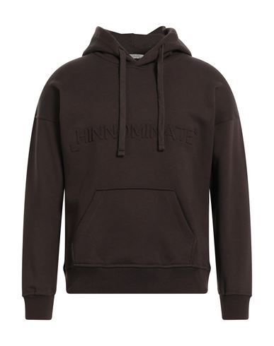 Shop Hinnominate Man Sweatshirt Dark Brown Size Xl Cotton, Elastane