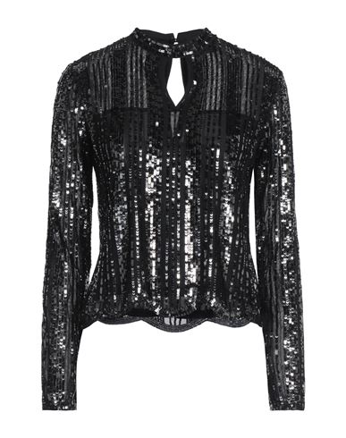Twinset Woman Top Black Size 10 Polyester