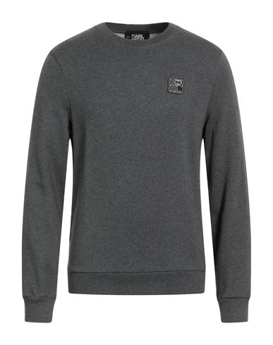 Karl Lagerfeld Man Sweatshirt Lead Size Xxl Cotton In Grey