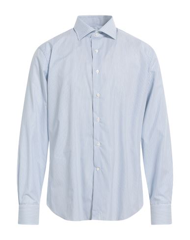 Shop Alessandro Gherardi Man Shirt Sky Blue Size 17 ½ Cotton