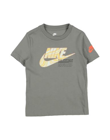 Nike Babies'  Futura Micro Text Tee Toddler Boy T-shirt Sage Green Size 7 Cotton, Polyester