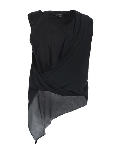 Shop Seventy Sergio Tegon Woman Top Black Size S Cotton, Modal, Acetate, Silk