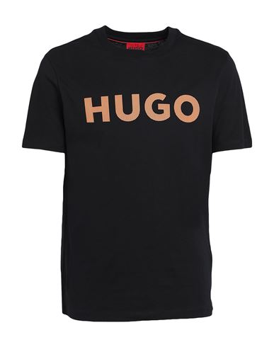 Shop Hugo Man T-shirt Black Size Xl Cotton
