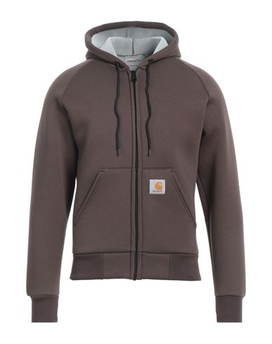 Carhartt Man Sweatshirt Khaki Size Xs Polyester, Cotton In Gray