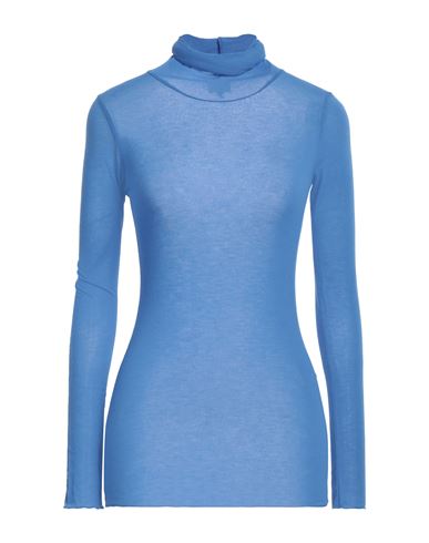Siste's Woman T-shirt Light Blue Size M Viscose, Nylon, Cashmere, Elastane