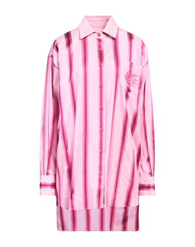 Shop Etro Woman Mini Dress Pink Size 6 Cotton, Viscose, Silk