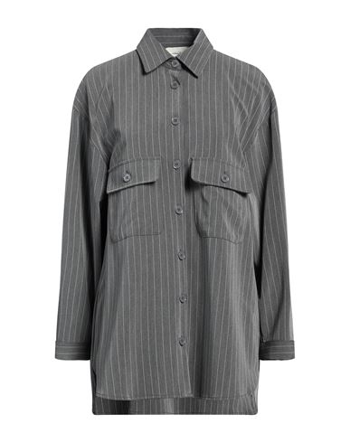 Vicolo Woman Shirt Grey Size S Polyester, Viscose, Elastane In Gray