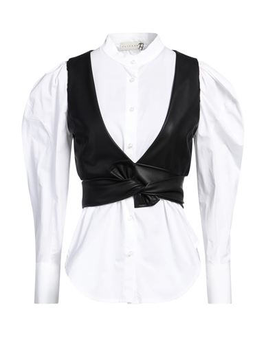 Haveone Woman Shirt White Size M Cotton, Elastic Fibres In White