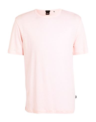 Shop Hugo Boss Boss Man T-shirt Pink Size Xl Linen